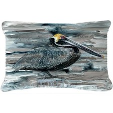 Carolines Treasures 8946PW1216 Pelican In Grey Canvas Fabric Decorative Pillow