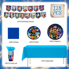 NEW Vtg 1996 Power Rangers Birthday set, Invitations Blowouts bags, banner 7pc
