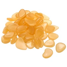 100pcs Glow Rocks 20-30mm Decoration Pebbles Luminous Stones Decor Orange