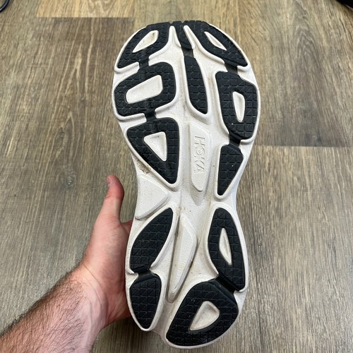 HOKA One One Trainers Mens UK 10 Grey Bondi 8 Running Gym Active Lace Up - Picture 9 of 18