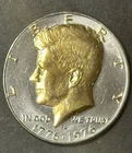 1776-1976-D KENNEDY BICENT.HALF DOLLAR GOLD ACCENTED G/VG COND. COIN 🇺🇸 #M26