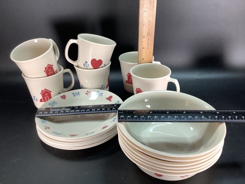 Corelle HOMETOWN 20 Dishes Mixed Lot 6 Mugs, 6 Cereal/Soup Bowls, 8 Bread Plates - Picture 7 of 19