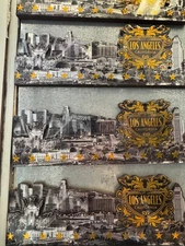 Los Angeles fridge magnet -* downtown and Hollywood scenic *