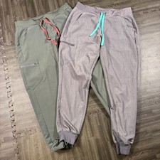 FIGS Zamora Scrub Jogger Pants Lot of 2 Womens M Green Gray W18SW2005