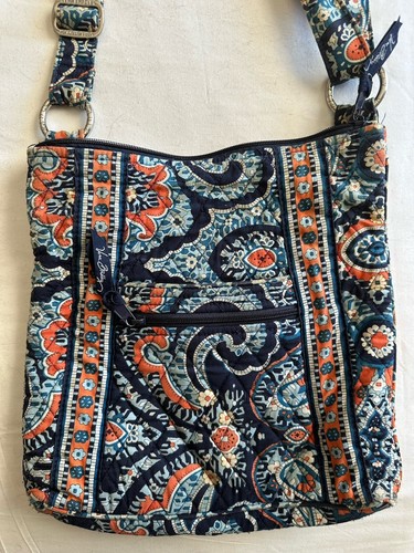 Vera Bradley Retired Blue Marrakesh Crossbody Purse Handbag Pre-Owned - Picture 1 of 9
