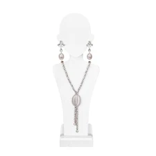  Portable Wooden Mannequin Jewelry Stand, Jewelry Display Organizer for 