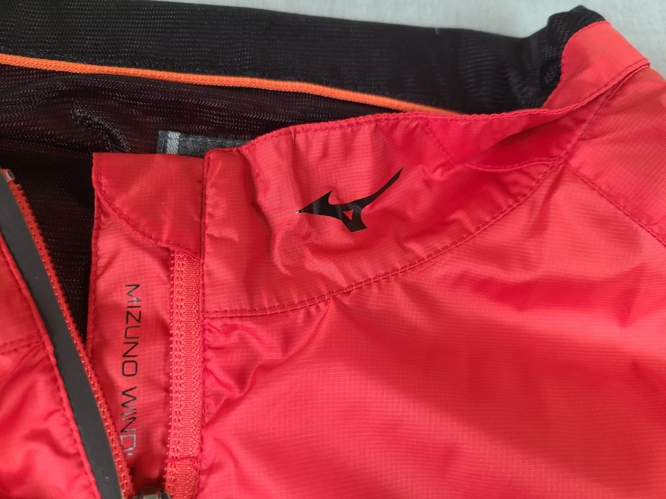 Chaqueta cortavientos Mizuno Pro Collection para hombre XL roja gris Osage National Sports Foto 4 de 4