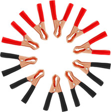 10Pcs 50A Insulated Alligator Clips Electrical Heavy Duty Alligator Clamps, B...