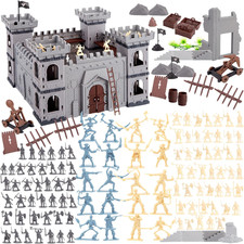 310PCS Military Soldier Playset, Toy Soldiers Medieval Knight Army Men Pirate Ca
