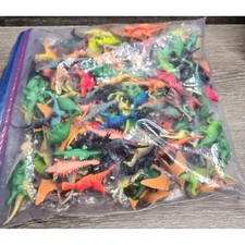 Bulk Lot of Mini Plastic Dinosaurs Assorted Colors Figures Toys Party 1.5lbs