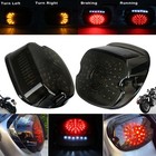 Motorcycle LED Tail Light Smoke Lens Brake License Plate Lamp 12v For Harley