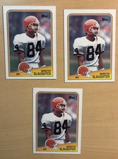 3 Webster Slaughter 1988 Topps Football Rookie Cards #89 NM-MT, Cleveland Browns