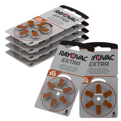 Order in Bulk Rayovac Extra Advanced 312 Batteries PR41 - Zinc Air