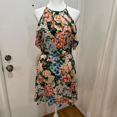 Zara Floral A-line ruffle dress