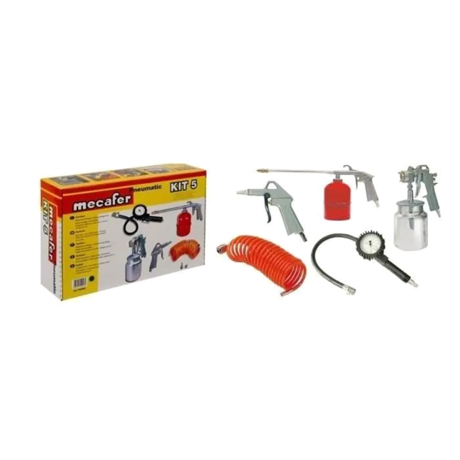 Kit accessoires air comprimé avec pistolet peinture et soufflette pour compresseur