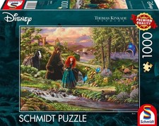 NEW Dinged Box Schmidt 58039 Disney Thomas Kinkade Brave Merida 1000 Pc Puzzle