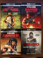 First Blood, Rambo, First Blood 2, Rambo 3 Rambo Fight Cont. 4K W/Slipcovers