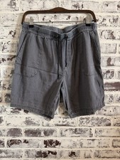 TAVIK Visionaries Elastic Waist Drawstring Pull Up Style Shorts 100 Cotton Gray
