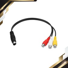 S Video Cable 0.8ft 4Pin Male to 3 RCA Female Composite Adapter Converter
