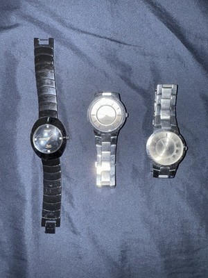 Qmax Armitron Quartz Analog Waterproof Stainless Steel Lot of 3 Wristwatches