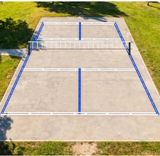 Reusable Pickball Court Stencil Kit – 44x20 ft Full-Size Stencil, Durable Plasti