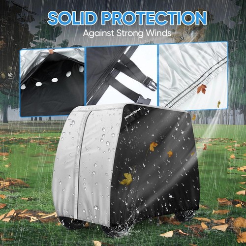 Copertura carrello golf resistente 4 passeggeri impermeabile neve per Yamaha EZGO Club Car - Foto 6 di 14