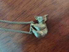 Children's Gold Tone Koala Necklace Cute Animal Pendant