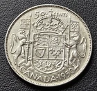 1950 Canada Silver 50-Cent Half Dollar Coin - 80% Silver - Full Design Variety