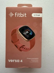 Fitbit Versa 4 Fitness Smartwatch - Aluminium d'or pour la pêche/Rose (FB504RGPK)