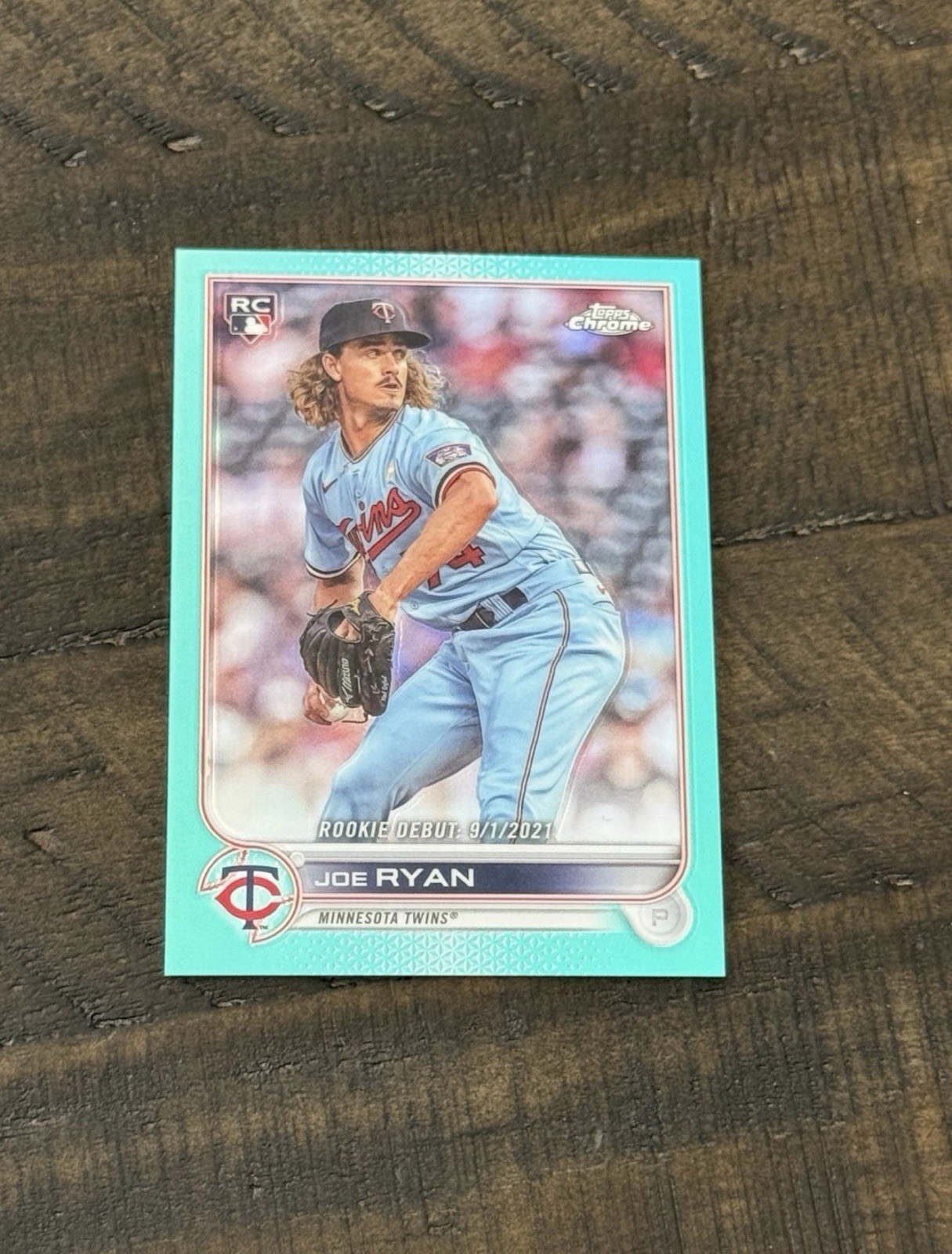 2022 Topps Chrome Joe Ryan RC #48 Aqua Refractor /199