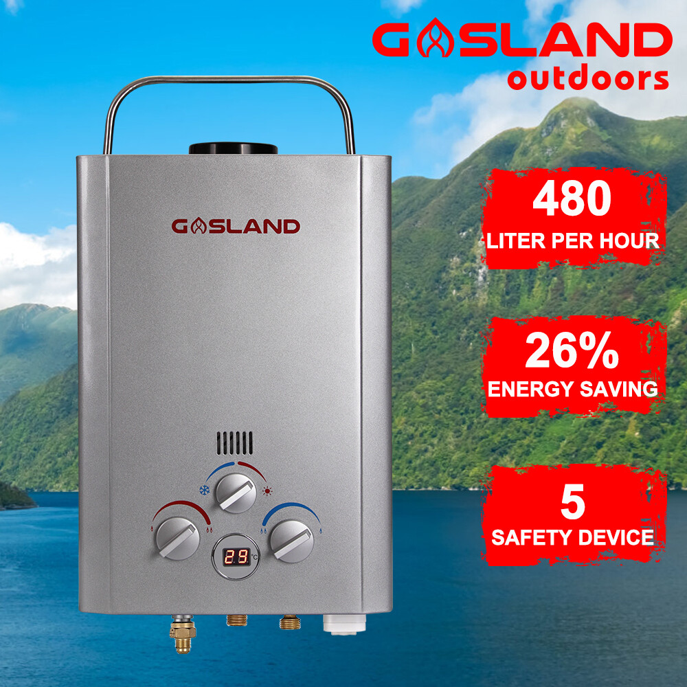 GASLAND 8L LPG Gas Water Heater System Portable Outdoor Camping Hot