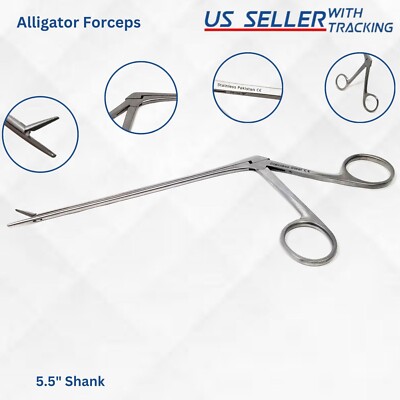 Micro Alligator Forceps Serrated Ophthalmic Lab Surgery ENT Inst German Grade