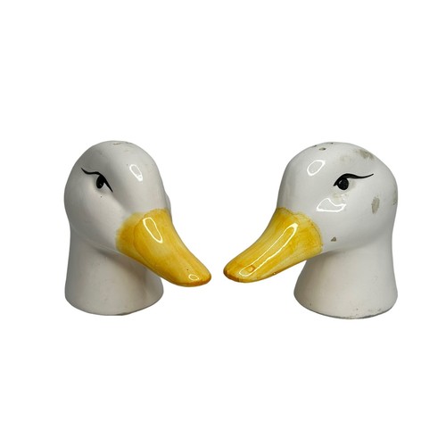 Vintage Testa d'Anatra Sale Pepe Shakers Caccia Uccellini Aviaria Antropomorina *LEGGI - Foto 2 di 20