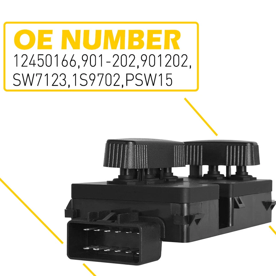 Interruptor de asiento eléctrico del lado del conductor para GMC Sierra 1500 2500 3500 1999-2006 impermeable Foto 4 de 4