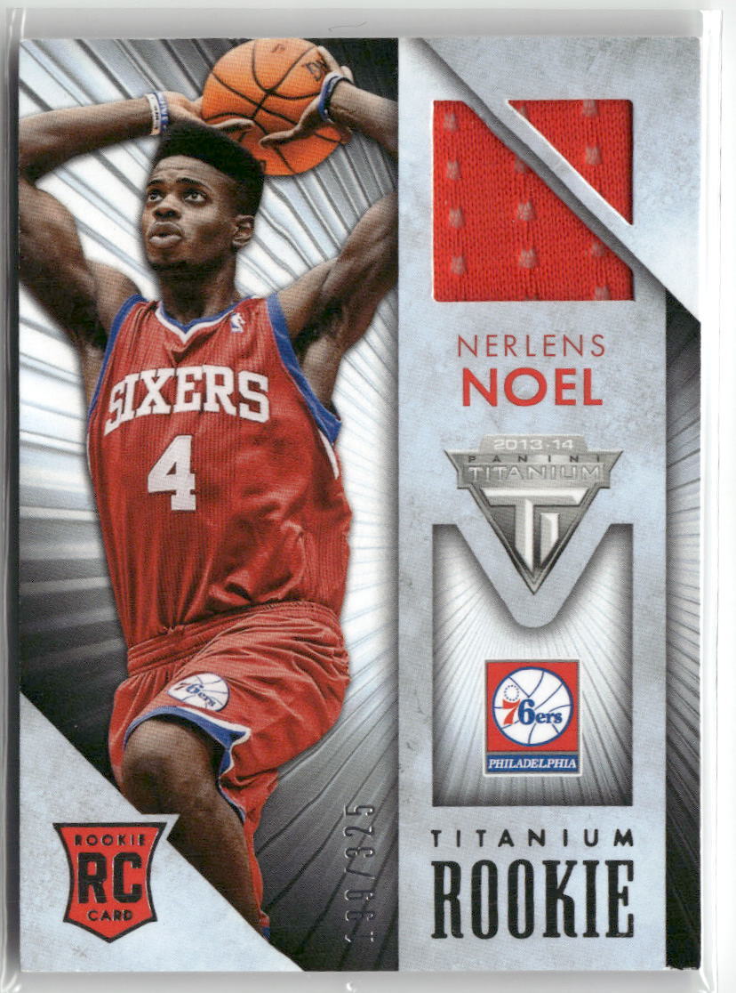 2013-14 Panini Titanium #26 Nerlens Noel Rookie Jerseys #/325 RC SIXERS ☘️82