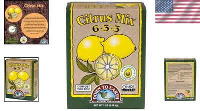 Organic Citrus Fertilizer Granules, 1 lb - 6-3-3 NPK Formula for