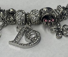 Gift for 19 Year Old Charm Bracelet Girl Rainbow Dancer Cake Daisy Sparkling