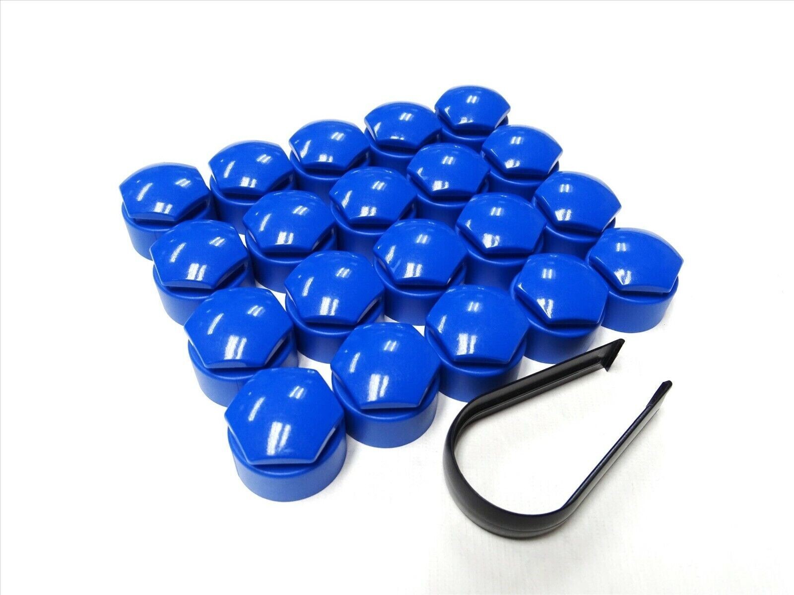 WHEEL NUT COVERS FOR VAUXHALL CORSA CROSSLAND ZAFIRA BOLT BLUE CAPS