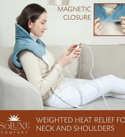 Shoulder Neck Electric Warmer Winter Pad Heating Shawl Blanket Heated Back Soft