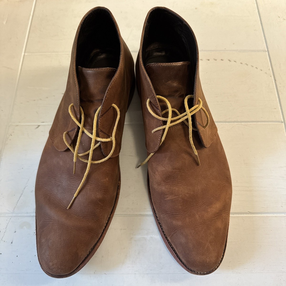 Nisolo Brown Suede Lace Up Chukka Boots Size 13 Made in Peru  display picture 3