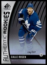 2017-18 SP Game Used  Rookies Rainbow Calle Rosen /223 Toronto Maple Leafs R62
