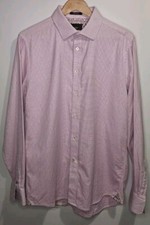 premium oxford long sleeve dress shirt pink/white check