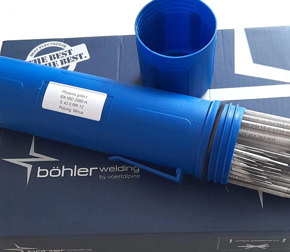 Phoenix Grün T im Elektrodenköcher gefüllt 120 Stück im Köcher Böhler