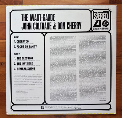 John Coltrane & Don Cherry - The Avant-Garde (LP, ATLANTIC 1977, P