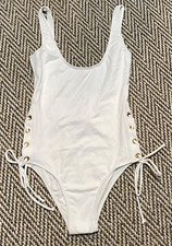 Melissa Odabash Swimsuit White One Piece Size 4 New