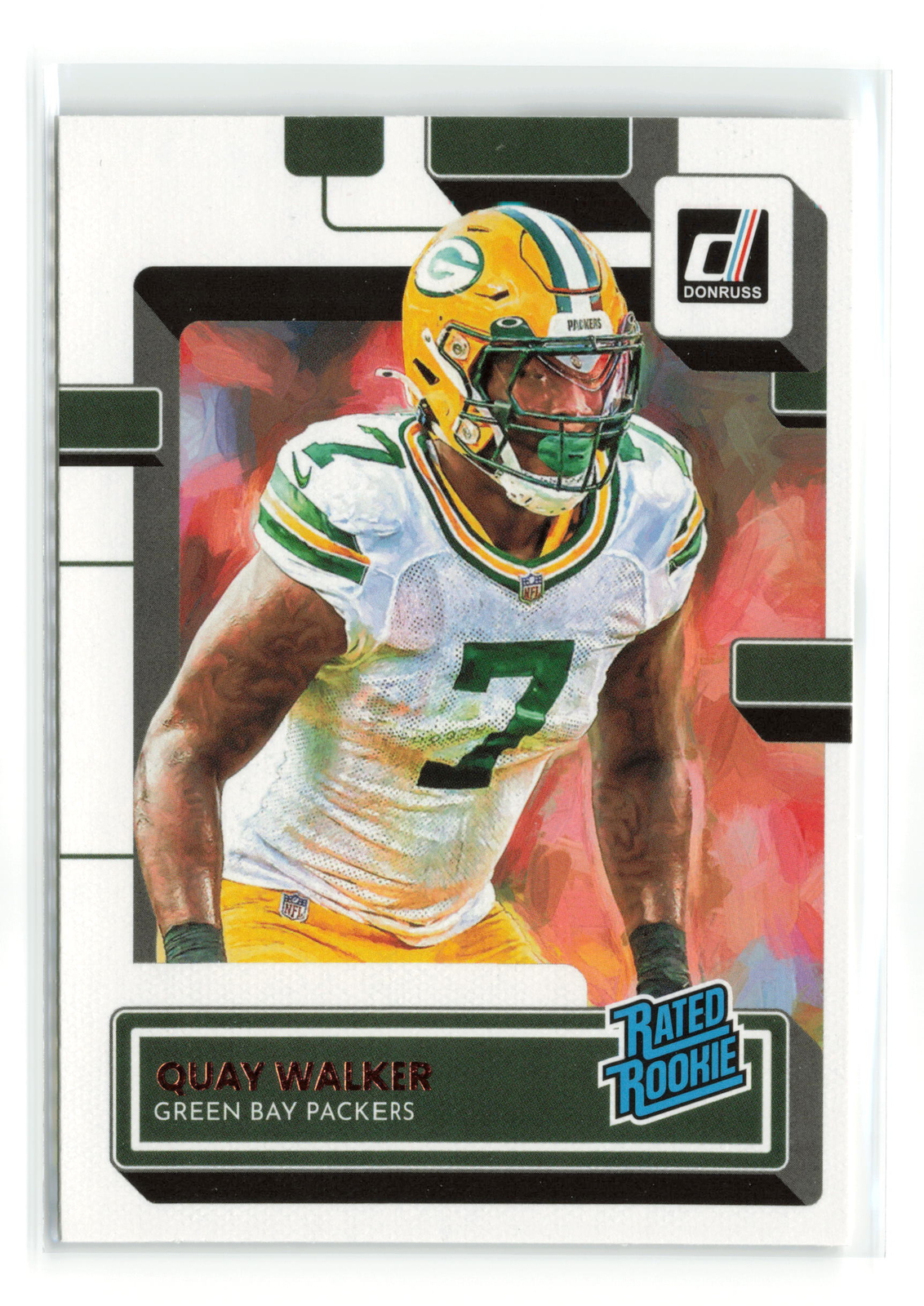 QUAY WALKER #356 2022 PANINI DONRUSS PACKERS ROOKIE RC PORTRAIT