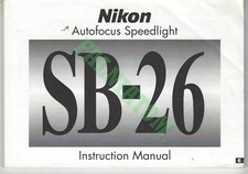 Vintage Nikon Autofocus Speedlight SB-26 Instruction Manual
