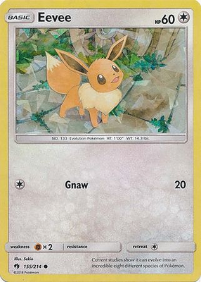 Eevee 155 214 Cracked Ice Rare Holo 18 Theme Deck Promo Pokemon Card Nm Ebay