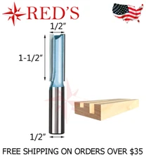 Tideway Carbide IND LC01032488 1/2" X 1-1/2" Long Straight router bit 1/2 shank