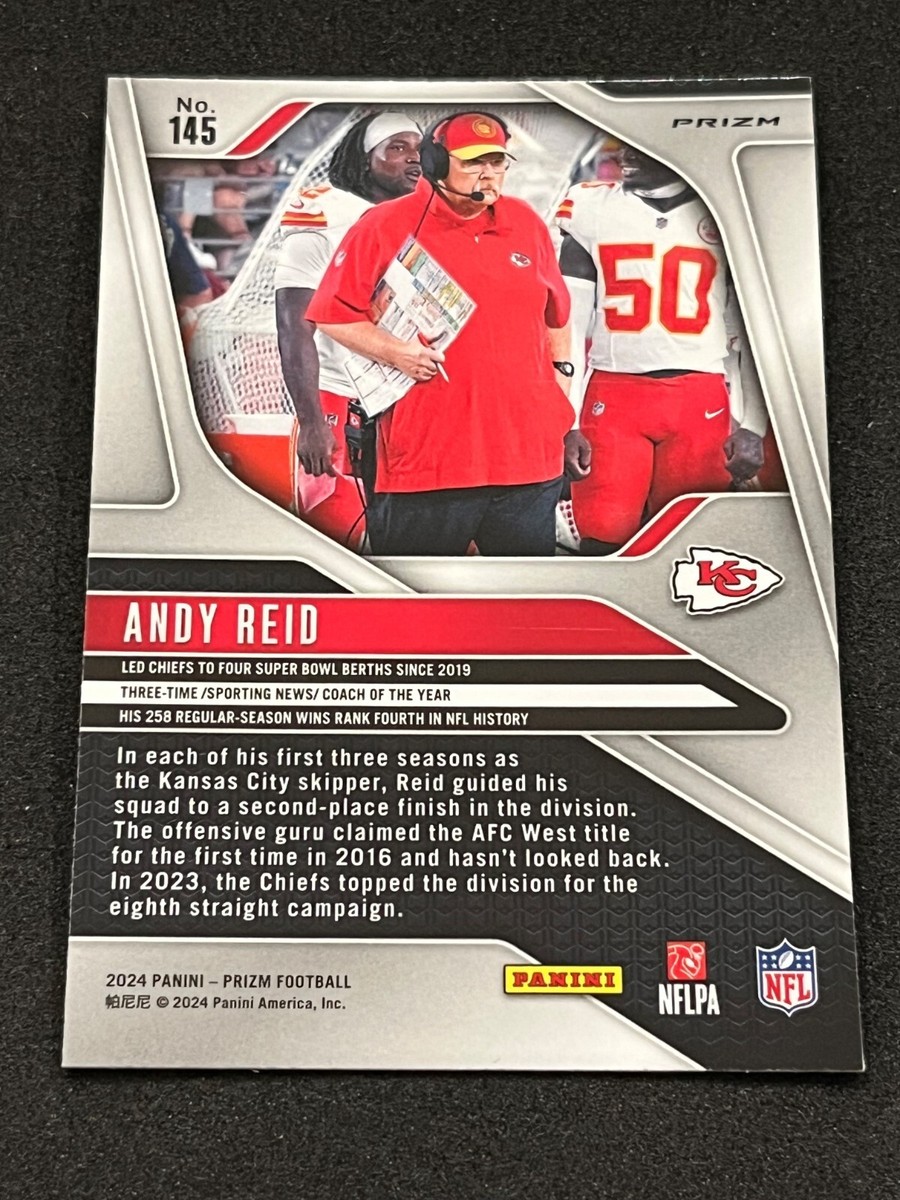 2024 Panini Prizm Football Andy Reid Lazer Prizm #145 - Kansas